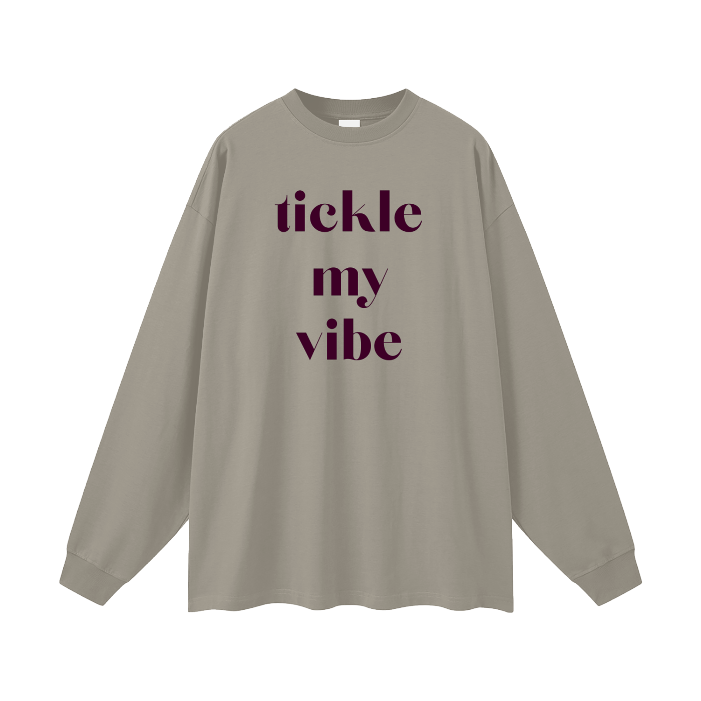 Tickle My Vibe Oversized Long Sleeve Tee