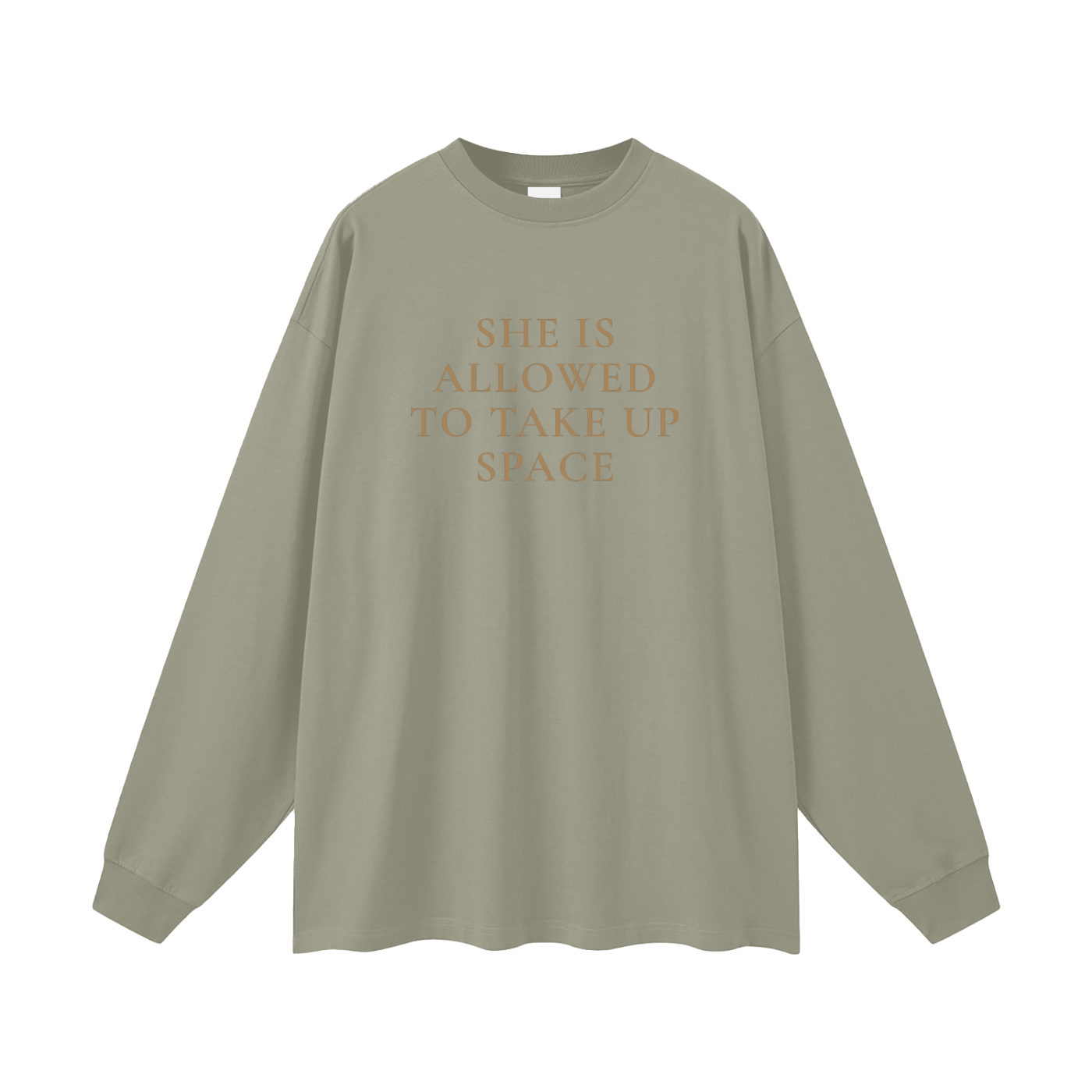 She Is Allowed to Take Up Space Oversized Long Sleeve Tee