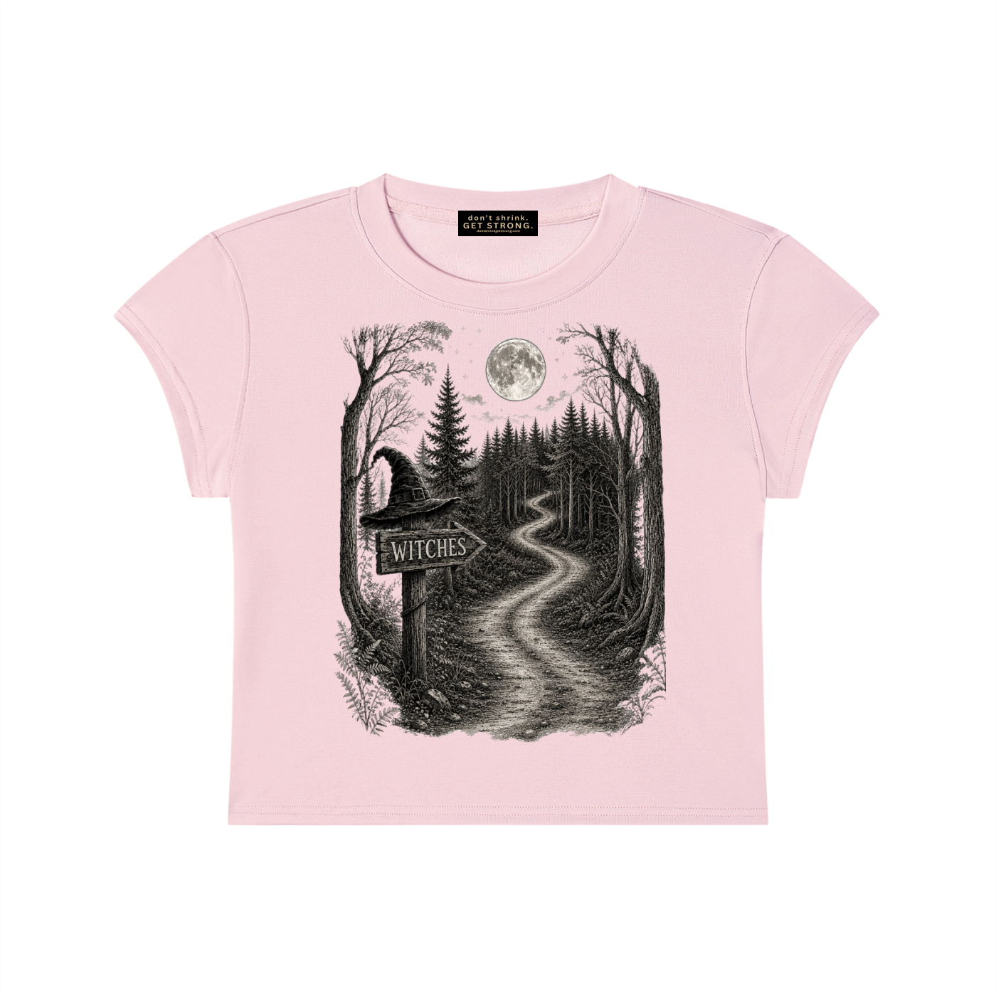 Witches Way Capped Sleeve Crop Tee