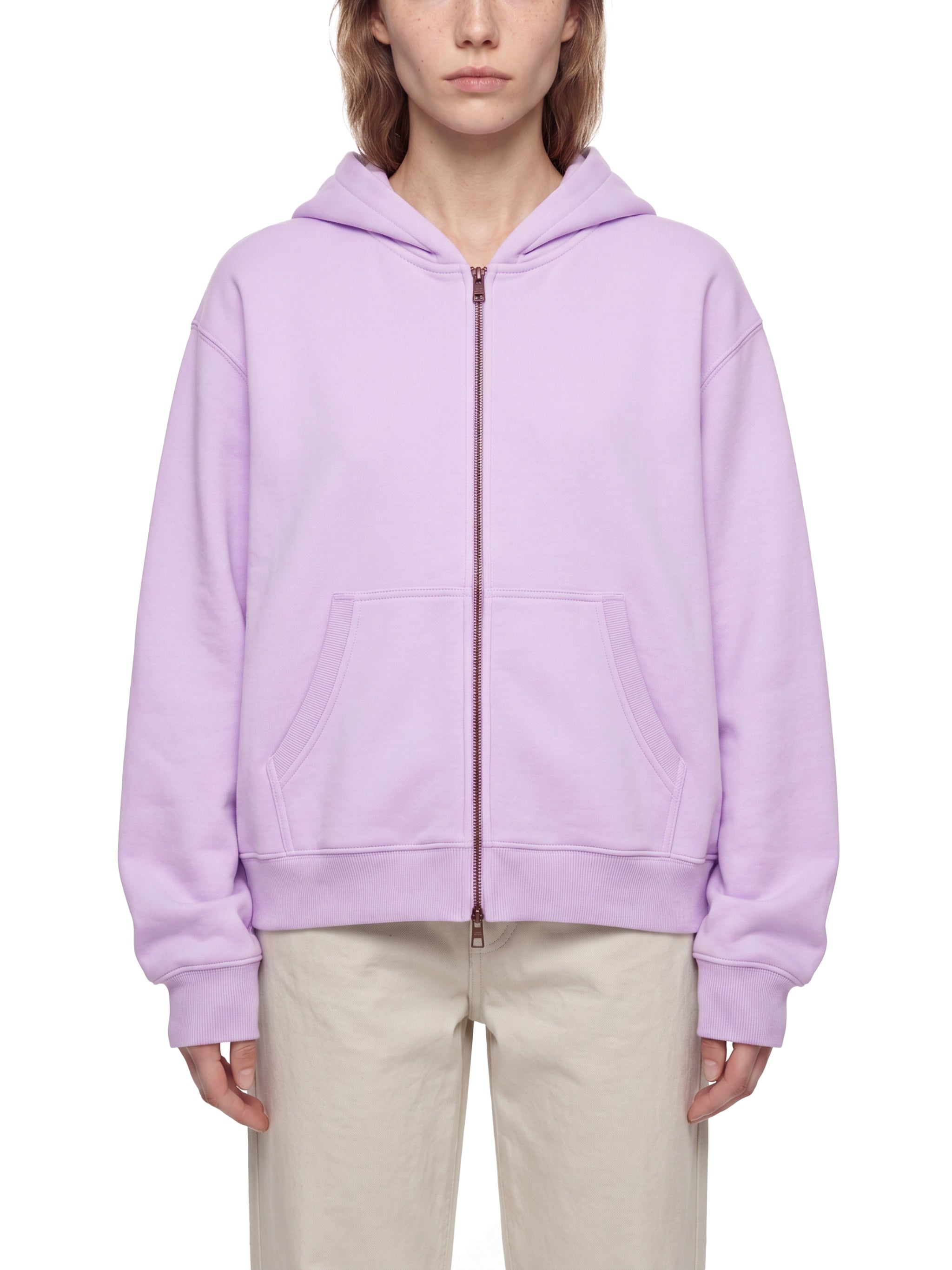 Private Label Oversized Fleece Zip Hoodie